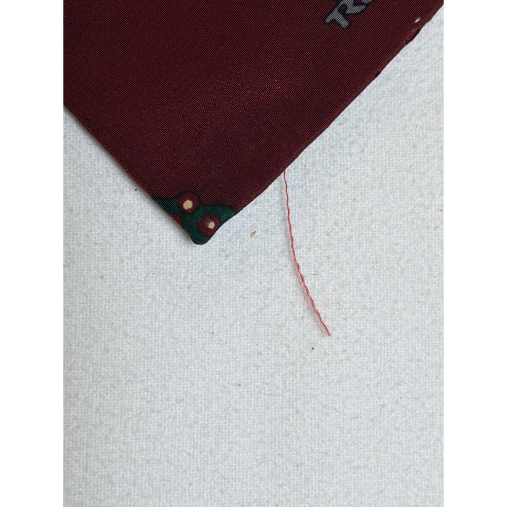 Norman Rockwell Mens Silk Tie God Bless Us Everyone Christmas Carol Burgundy 95 - Picture 5 of 7